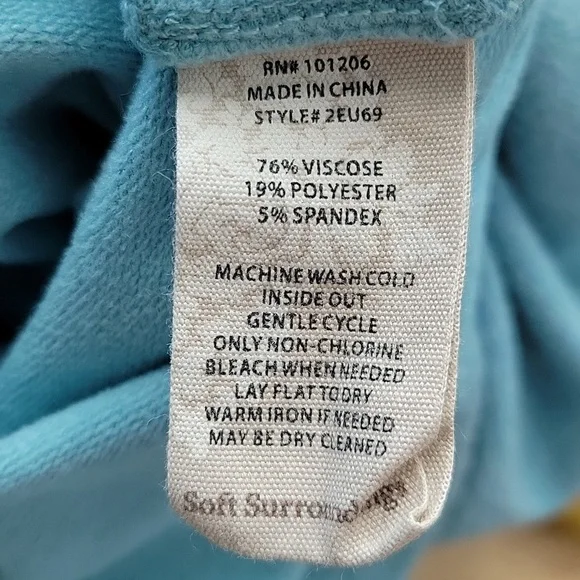 Soft Surroundings Arley Snap Shoulder Tunic Light Blue Green Size Medium - Picture 7 of 7